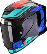 Scorpion Exo R1 Evo Air Blaze Black-Blue-Red XL - Maat XL - Helm