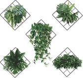Magisch 3D-effect Levendige groene planten Monstera Leaf Ivy Trellis Wall Decor Vinyl verwijderbare bladeren muurstickers voor slaapkamer woonkamer kantoor keuken decoratie