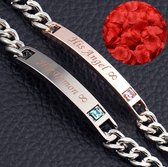 Angel & Demon Armband Set + Rozenblaadjes = Valentijn Cadeautje voor Hem en Haar - Valentijnsdag voor Mannen Cadeau Kadootjes