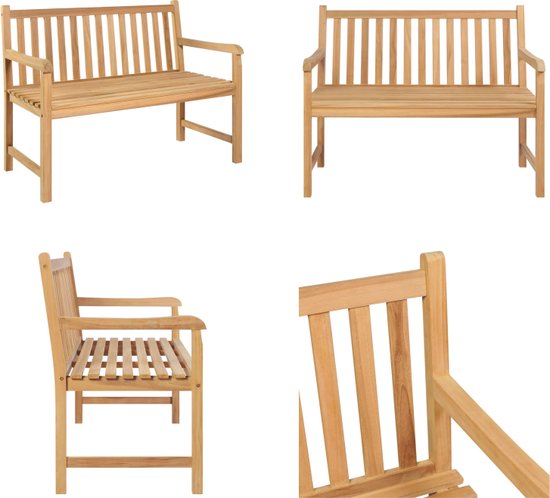 vidaXL Banc de jardin 114 cm Bois de teck massif - Banc de jardin - Bancs de jardin - Banc de jardin - Bancs de jardin