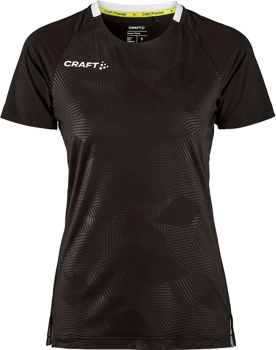 Craft Premier Solid Shirt Korte Mouw Dames - Zwart | Maat: L