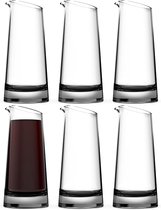Mini-karaffen, mini-wijnkaraf enkele portie, glazen wijnkaraffen set, glazen mini-karaf karaf karaf kleine enkele wijn karaf (set van 6 (180 ml))
