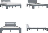 vidaXL Bedframe massief grenenhout grijs 120x200 cm - Bedframe - Bedframes - Bed Frame - Bed Frames