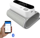 Bol.com Smart Bloeddrukmeter bovenarm met app - Bluetooth - Stem bestuurbaar - Onregelmatige hartslag detectie - Manchet 22 - 42... aanbieding