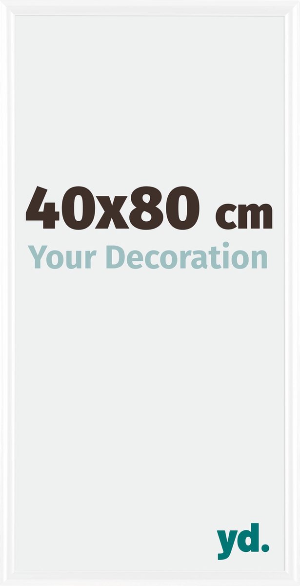 yd. Your Decoration - Fotolijst 40x80 cm - Kunststof - Wit Hoogglans - Bordeaux