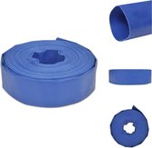 vidaXL Plat 38mm 25m - Flexibele Waterslang - Hoge Druk - Versterkt met Polyester - PVC Voering - Eenvoudige Opslag - Voor Huishoudelijk - Commercieel Gebruik - Vulslang