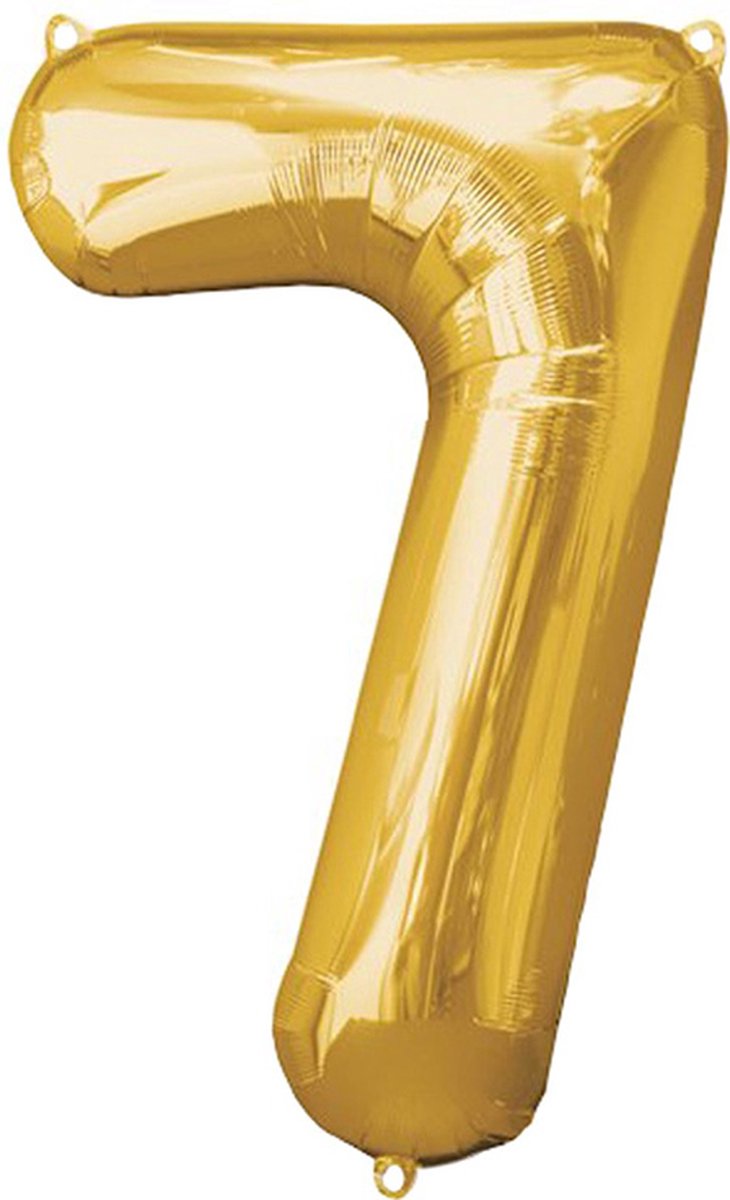 LUQ - Cijfer Ballonnen - Cijfer Ballon 6 Jaar Goud XL Groot - Helium Verjaardag Versiering Feestversiering Folieballon