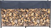 Brandhoutrek - Firewood Rack Metal Firewood Rack for Indoor and Outdoor 200 x 25 x 115 cm