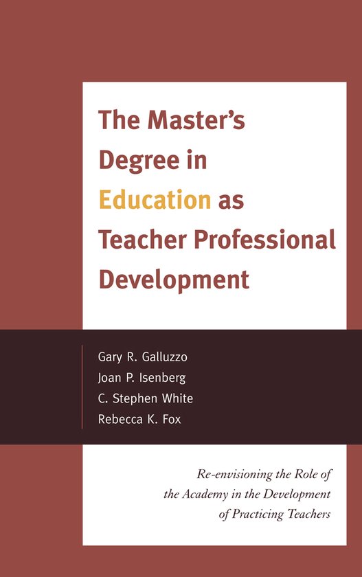 The Master's Degree In Education As Teacher Professional Dev ... - cover