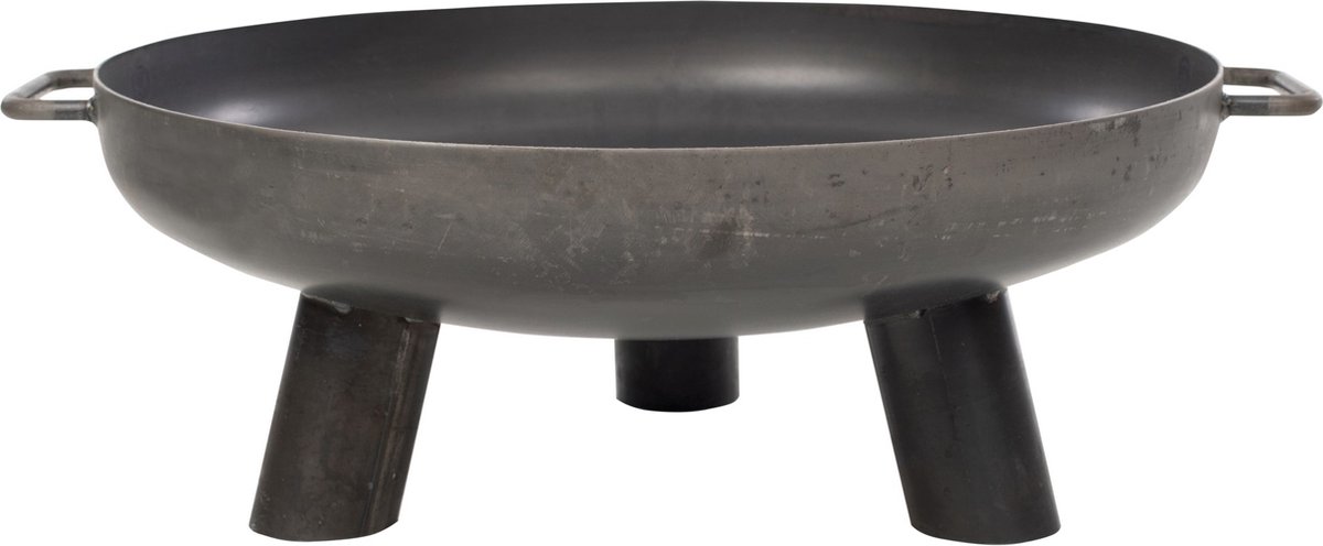 RedFire – Salo – Grijs - Staal – Vuurschaal – Fire Pit – Stevig staal – Diameter 60cm - Industrieel – Terrasverwarming – Sfeerhaard – Handvaten