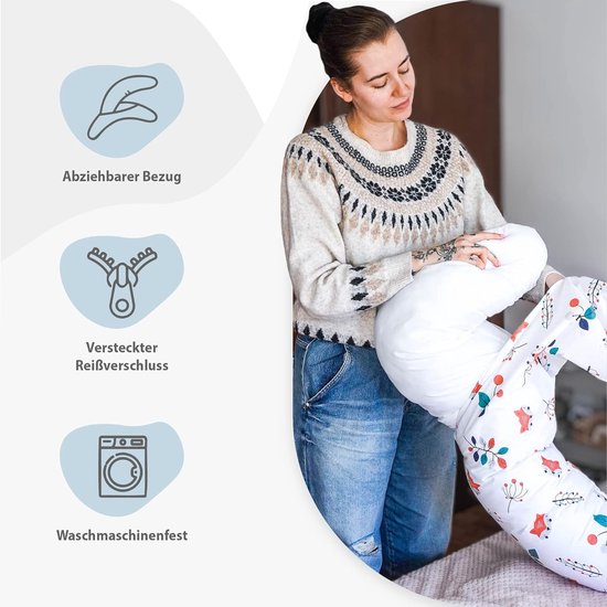 Borstvoedingskussen,Zwangerschapskussen / zijslaapkussen, Katoen -pregnancy pillow, Comfortabel voedingskussen van $ — afbeelding 2