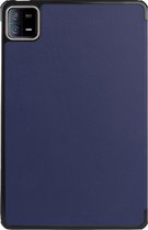 Xiaomi Pad 6 Bookcase hoesje - Just in Case - Effen Blauw - Kunstleer