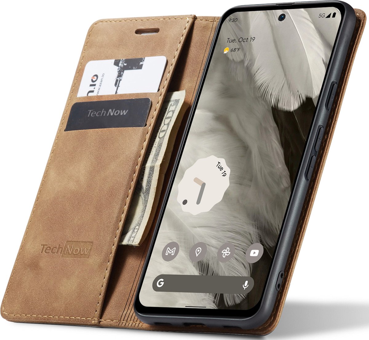 Hoesje geschikt voor Google Pixel 8 - Book Case Leer Slimline Bruin