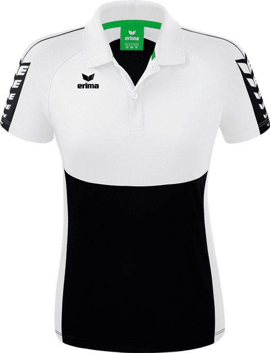 ERIMA Six Wings Polo Dames Zwart-Wit Maat 44