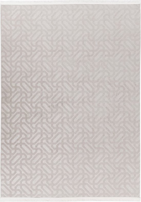 Damla | Laagpolig Vloerkleed | Grey| Hoogwaardige Kwaliteit | 120x160 cm