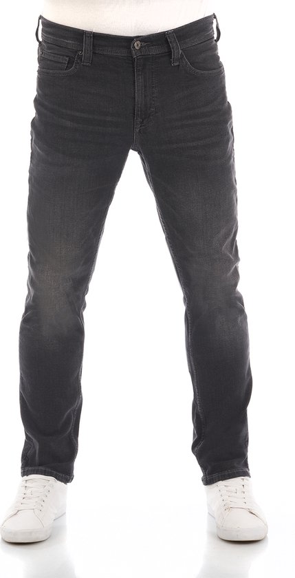 Mustang Heren Jeans Broeken Vegas slim Fit Zwart 33W / 36L Volwassenen Denim Jeansbroek