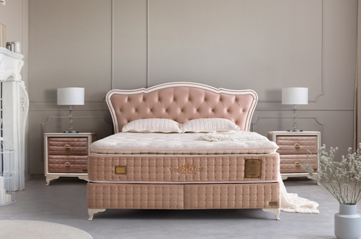 Bambi Viscolux - boxspring bed met opbergruimte - boxspring 140x200 - incl. luxe matras en hoofdbord