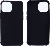 Shockproof Soft TPU hoesje zwart Silicone Case - Geschikt voor: iPhone 15