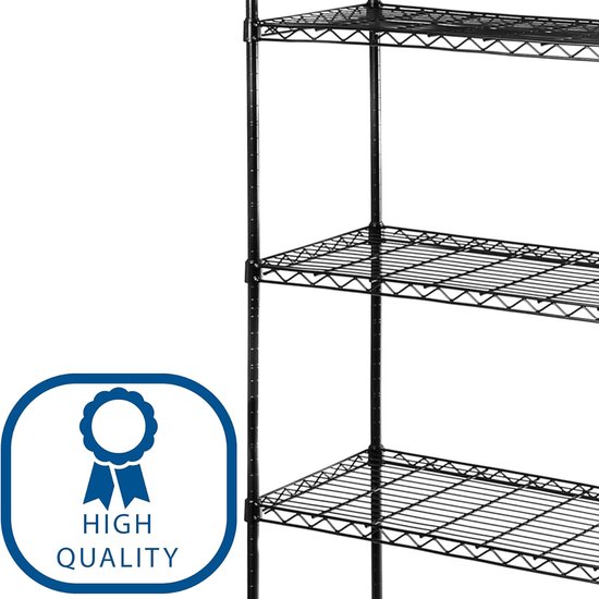 Versa Skuvoy Bijkomend badkamermeubilair, met 5 planken en wielen, Afmetingen (H x B x H) 116 x 18 x 40 cm, ABS en Plastic, Kleur Wit