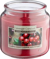 Yankee Candle Cherry Berry - Geurkaars - in glazen pot - leuk als cadeau