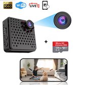 SuperCam - Mini camera - Verborgen camera - Spy camera - 1080P Mini camera wifi met app - Spy cam draadloos - Met nachtvisie & alarmfunctie
