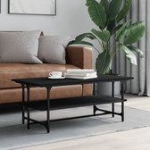 Table basse 100x50x40 cm bois fini chêne noir