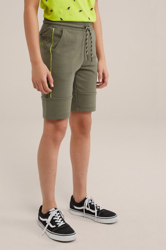 WE Fashion Jongens sweatshort met tapedetail