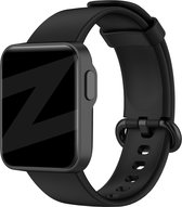 Bandz siliconen band 'Classic' geschikt voor Xiaomi Mi Watch Lite - Hoogwaardig siliconen materiaal bandje - perfect voor iedere gelegenheid - zwart siliconen bandje