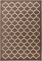 Amira | Laagpolig Vloerkleed | Taupe | Hoogwaardige Kwaliteit | 160x230 cm