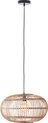 Brilliant Woodball - Hanglamp - E27 - max 1x60W - Zwart/Rotan