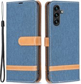 Coverup Denim Book Case - Geschikt voor Samsung Galaxy A15 Hoesje - Blauw