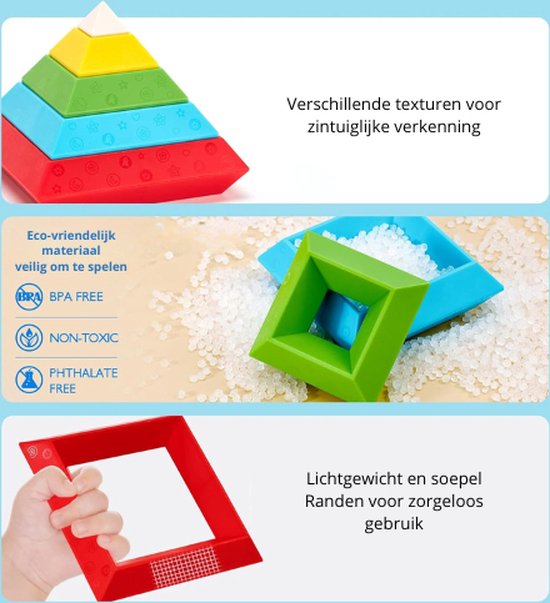 Bigjigs Houten Regenboogfamilie Stapelspeelgoed, ... | Speelgoed