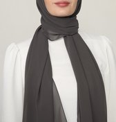 Hoofddoek Chiffon Dark Grey – Hijab – Sjaal - Hoofddeksel– Islam – Moslima