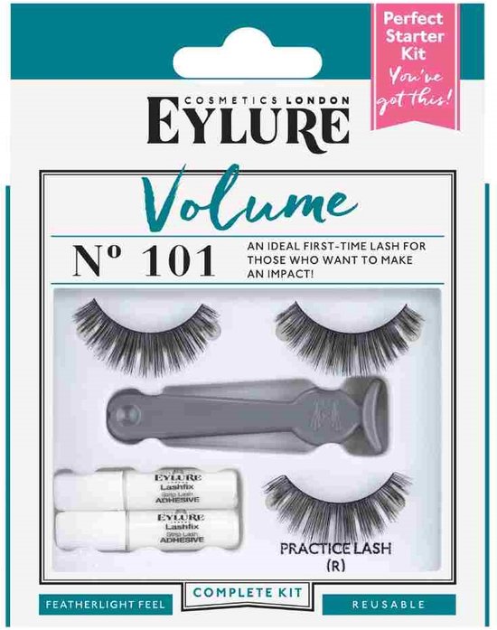 Eylure Volume 101 Wimpern Doppelpack – Voluminöse, Wiederverwendbare Wimpern Inkl. Kleber
