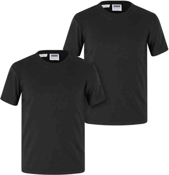 Urban Classics - Stretch Jersey 2-pack Kinder T-shirt - Kids 110/116 - Wit/Wit