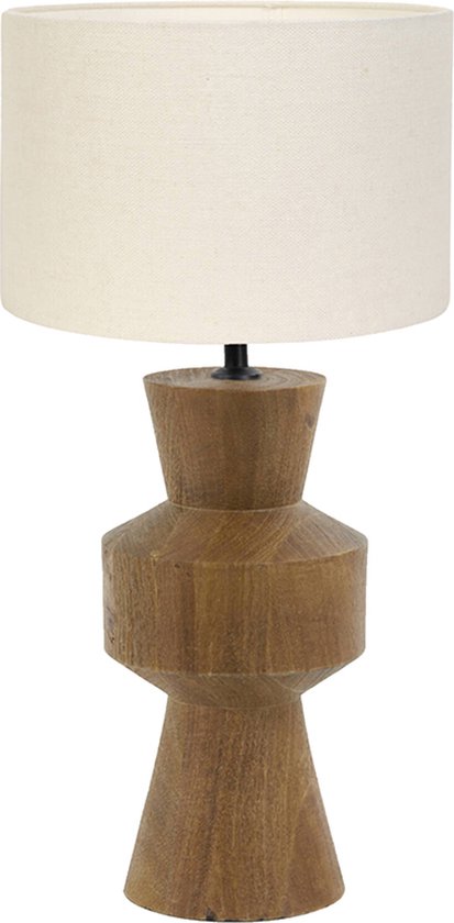 Light and Living tafellamp - wit - hout - SS102916