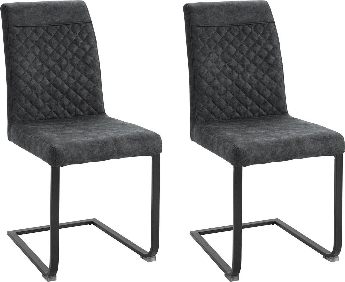 Notio Living Willy-Stoel - 2 Pack - Antraciet Grijs