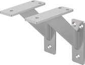 Plankdrager set van 2 120x120 mm zilver aluminium ML design