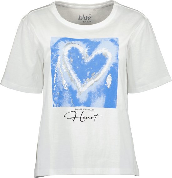 Blue Seven dames shirt - shirt dames - 105777 - wit met blauw print