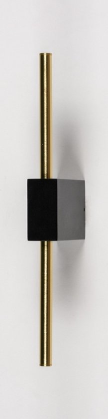 Lumidora Wandlamp 74630 - Voor binnen - CHANDLER - Ingebouwd LED - 3.0 Watt - 300 Lumen - 2700 Kelvin - Zwart - Goud - Messing - Metaal - Badkamerlamp