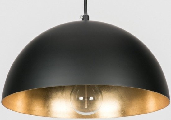 Lumidora Hanglamp 72495 - EASTON - E27 - Zwart - Goud - Metaal - ⌀ 30.5 cm