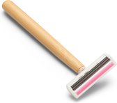 NUKKA 3-Blades Bamboe Wegwerpscheermes - 4-pack - Roze - Milieuvriendelijk - Vegan - Aloë Vera Strip