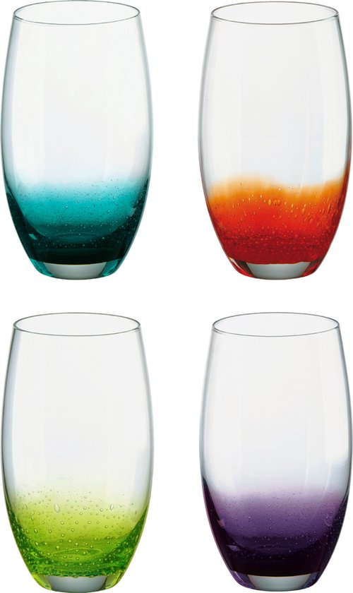 LEMONSODA Highball Glazen Set | 350 ml Set van 6 | Loodvrij Glas met Zware Basis | Vaatwasmachinebestendige Cocktailglazen voor Mojito Whisky Iced Tea