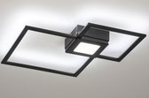 Lumidora Plafondlamp 73550 - Plafonniere - FALCON - 3 Lichts - Ingebouwd LED - 18.0 Watt - 1500 Lumen - 2700 Kelvin - Zwart - Metaal - Met dimmer - Badkamerlamp