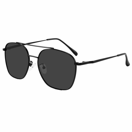 Fako Sunglasses® - Zonnebril Vierkant - Polariserend - Polarized Zonnebril - Heren Zonnebril - Dames Zonnebril - Model Tom - Zwart van Fako Sunglasses® — afbeelding 4