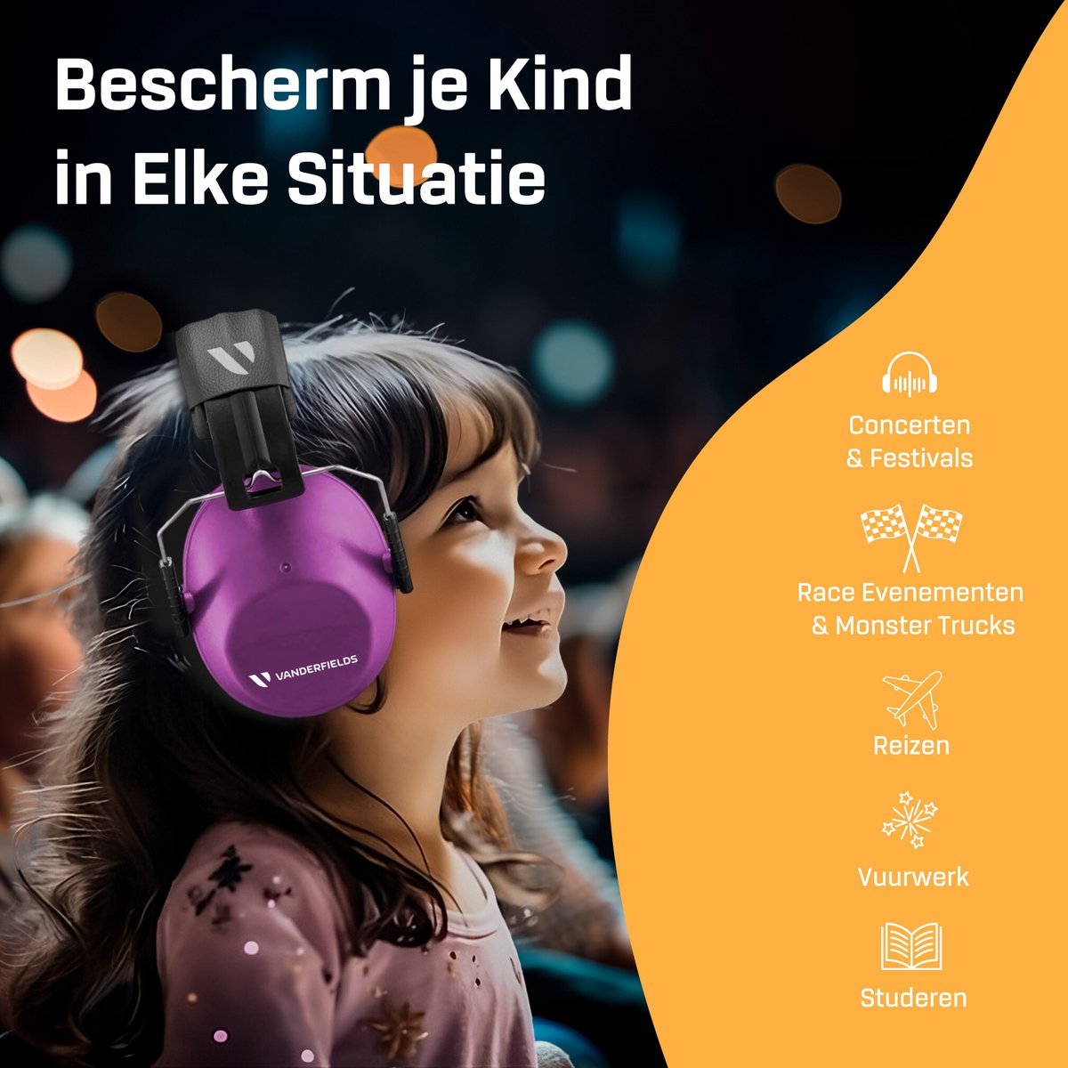 Gehoorbescherming voor kinderen - Oorkap kind gehoorbeschermer earmuffs - Oorkappen inclusief 2 jaar garantie - Paars – foto 4