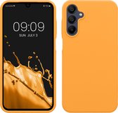 kwmobile telefoonhoesje geschikt voor Samsung Galaxy A15 5G - Hoesje met siliconen coating - Smartphone case in fruitig oranje