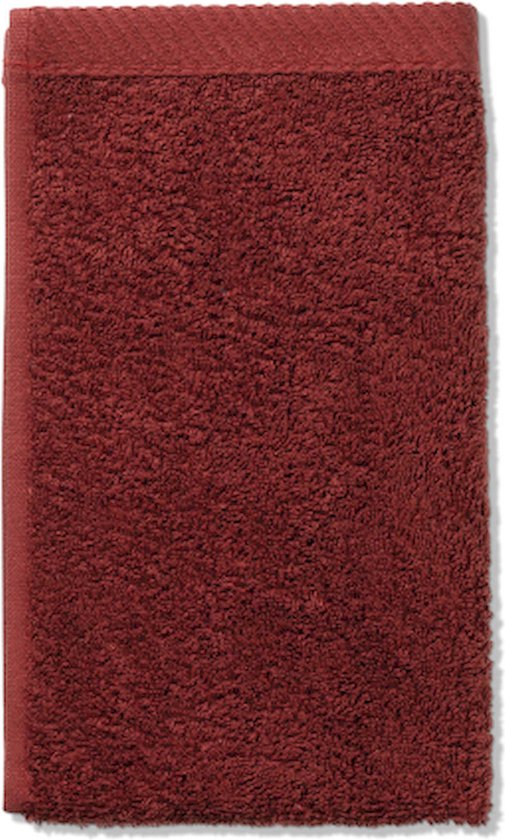 Kela Badkamer - Ladessa Gastendoek Rust Red 30x50 cm Set van 3 Stuks - Kunststof - Bruin