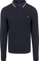 Fred Perry - Polo à manches longues Navy U86 - Coupe moderne - Polo pour homme Taille 3XL