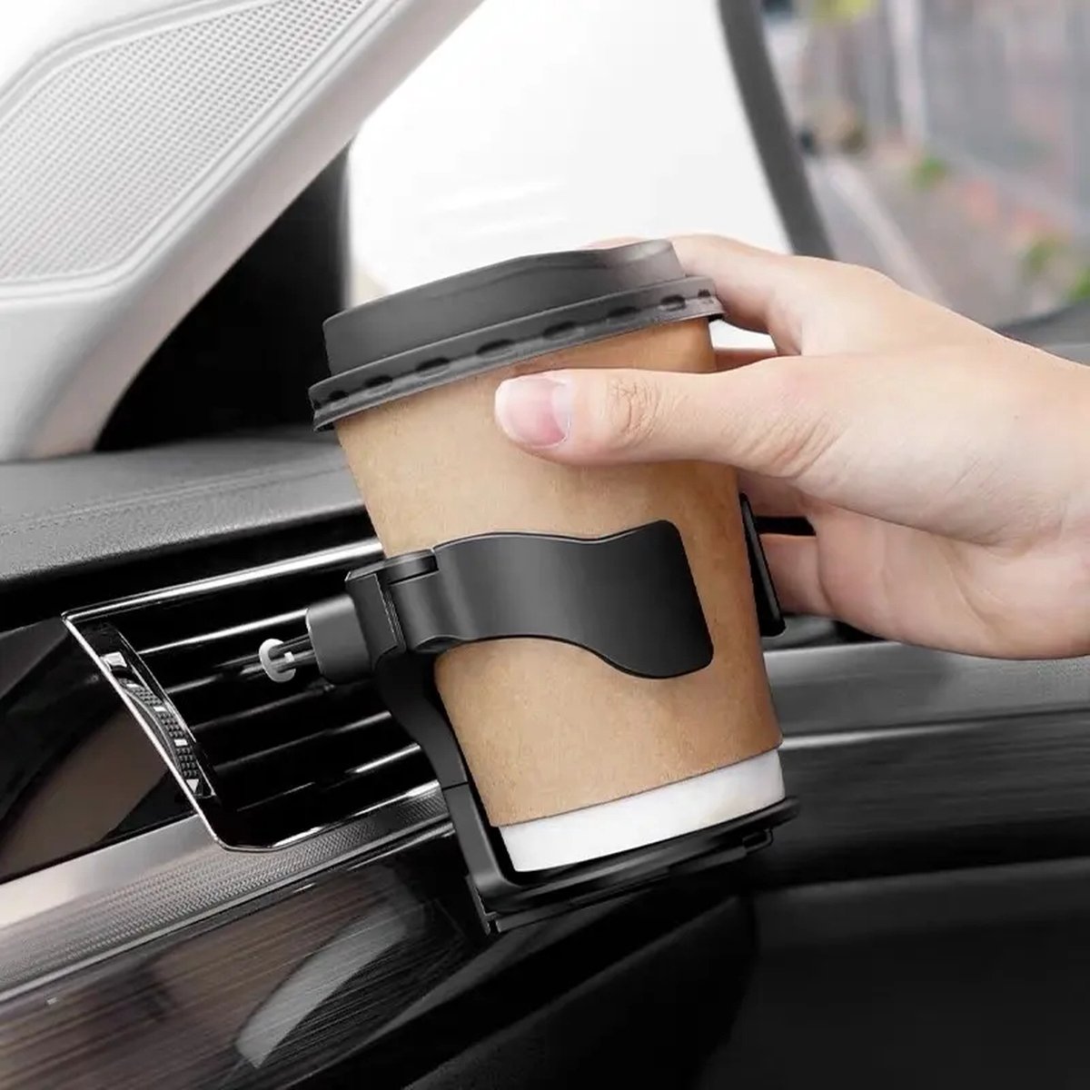 Bekerhouder, ontluchter bekerhouder verstelbare drankhouder stevige en lichte auto bekerhouder voor ventilatie fles drank kan thermosbeker koffiekopje